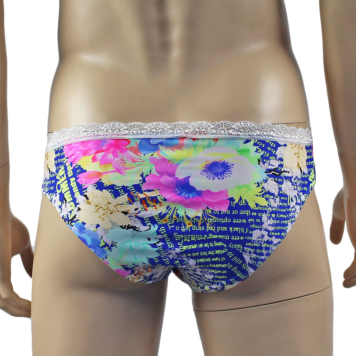 Mens Suzanne Floral High Waist Bikini Brief