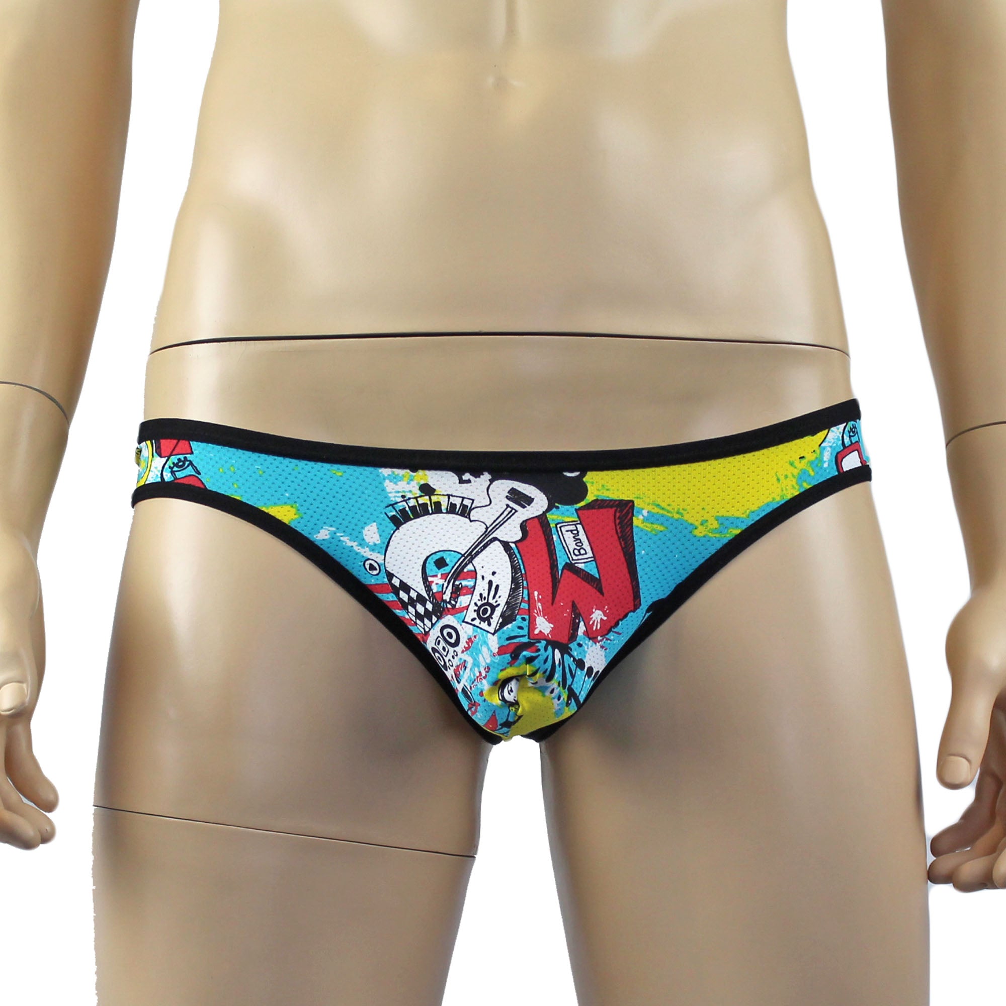 SALE - Mens Sexy Silky Poly Music Cartoon G string Thong