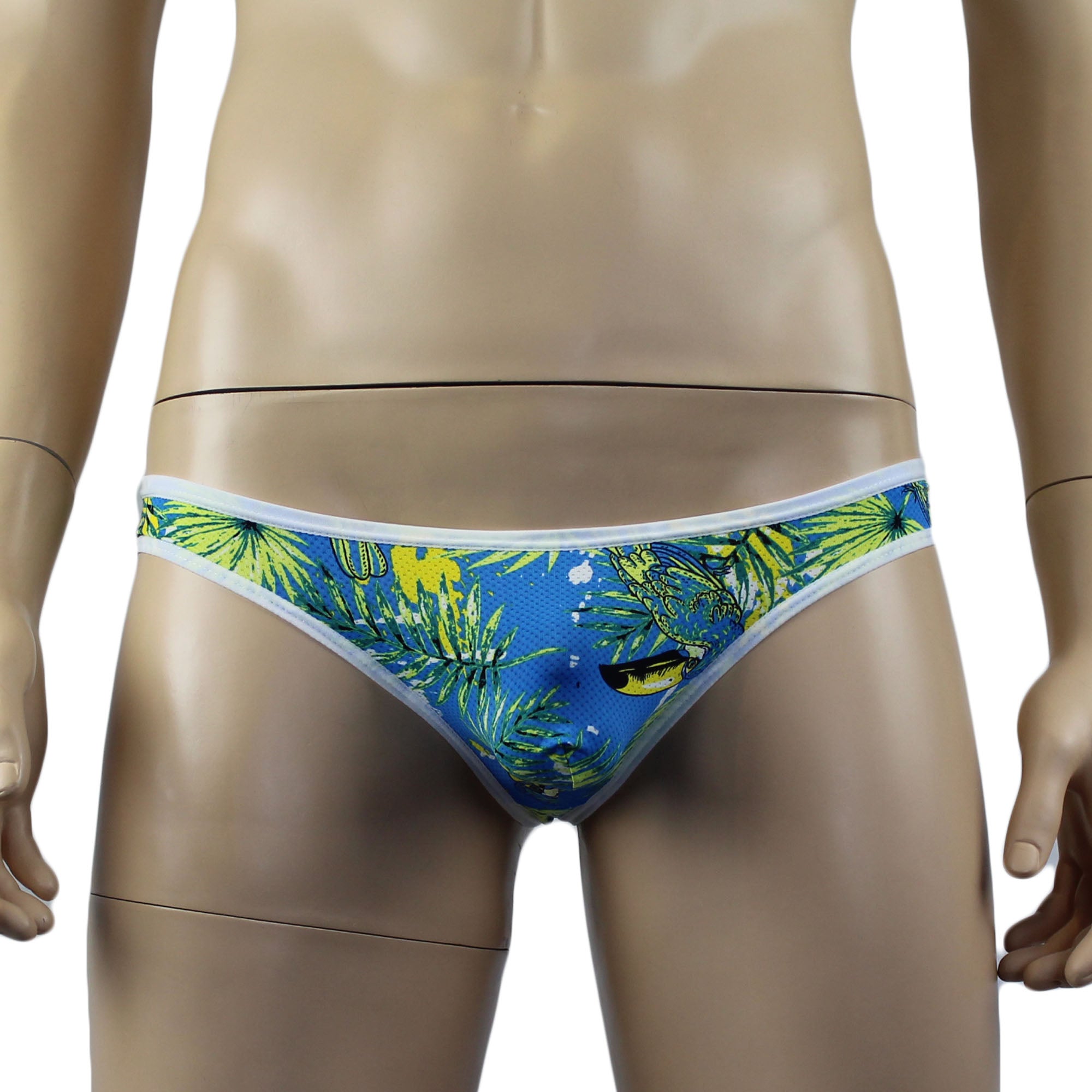 SALE - Mens Sexy Silky Poly Leaf Bird G string Thong