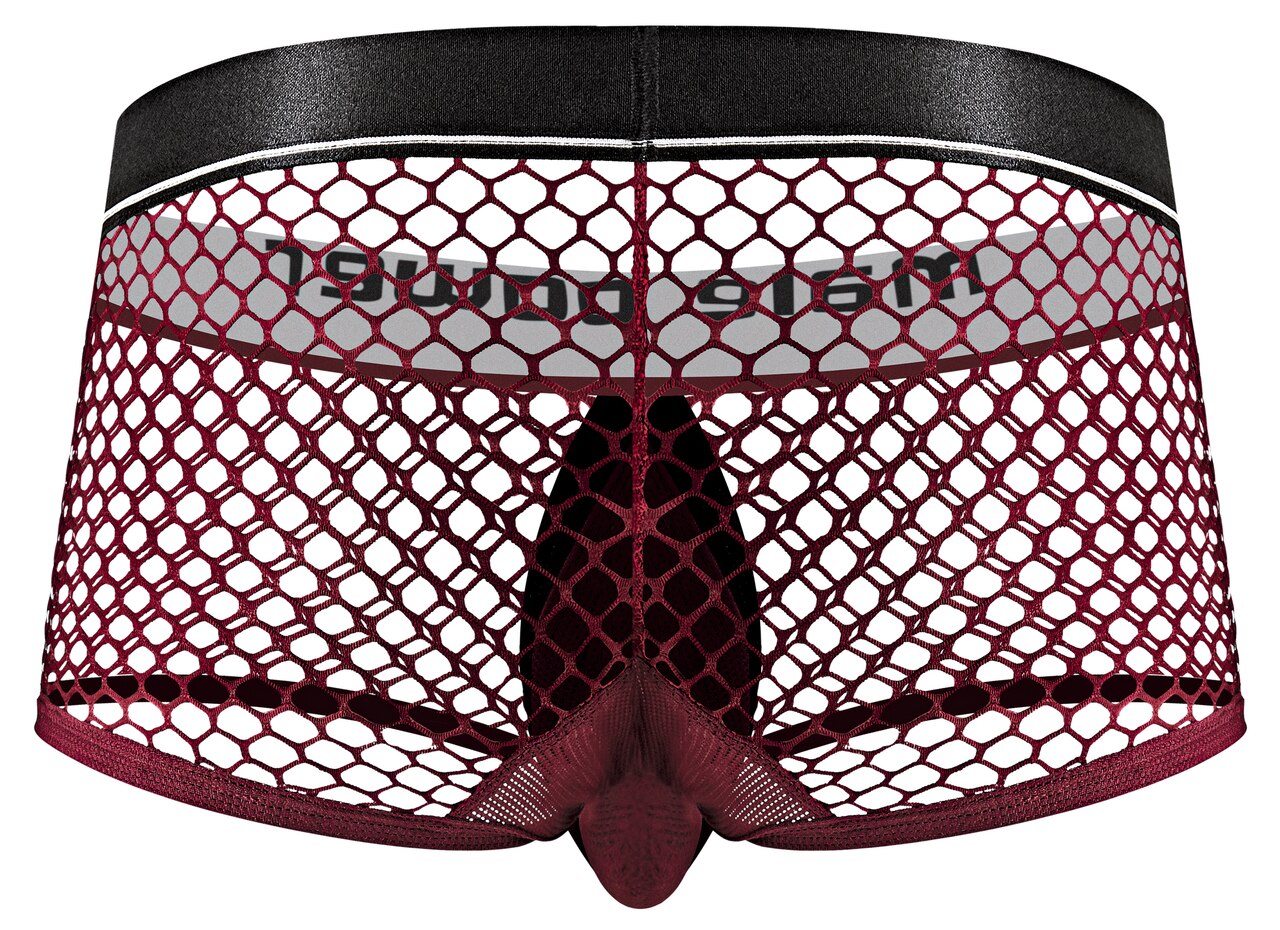 Mens Male Power Ring Boxer Shorts Burgundy