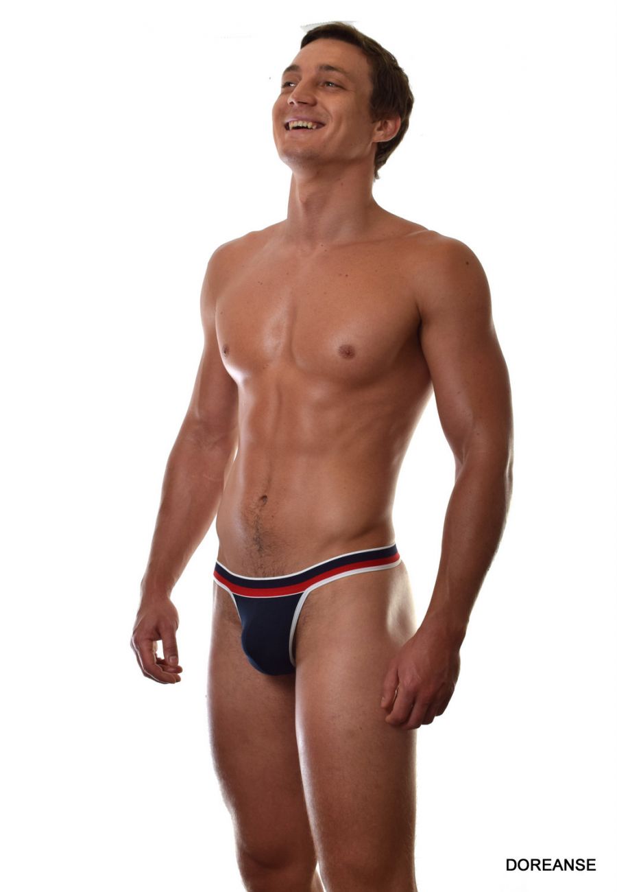 Doreanse 1218-NVY Metro Mens Thong Navy Blue