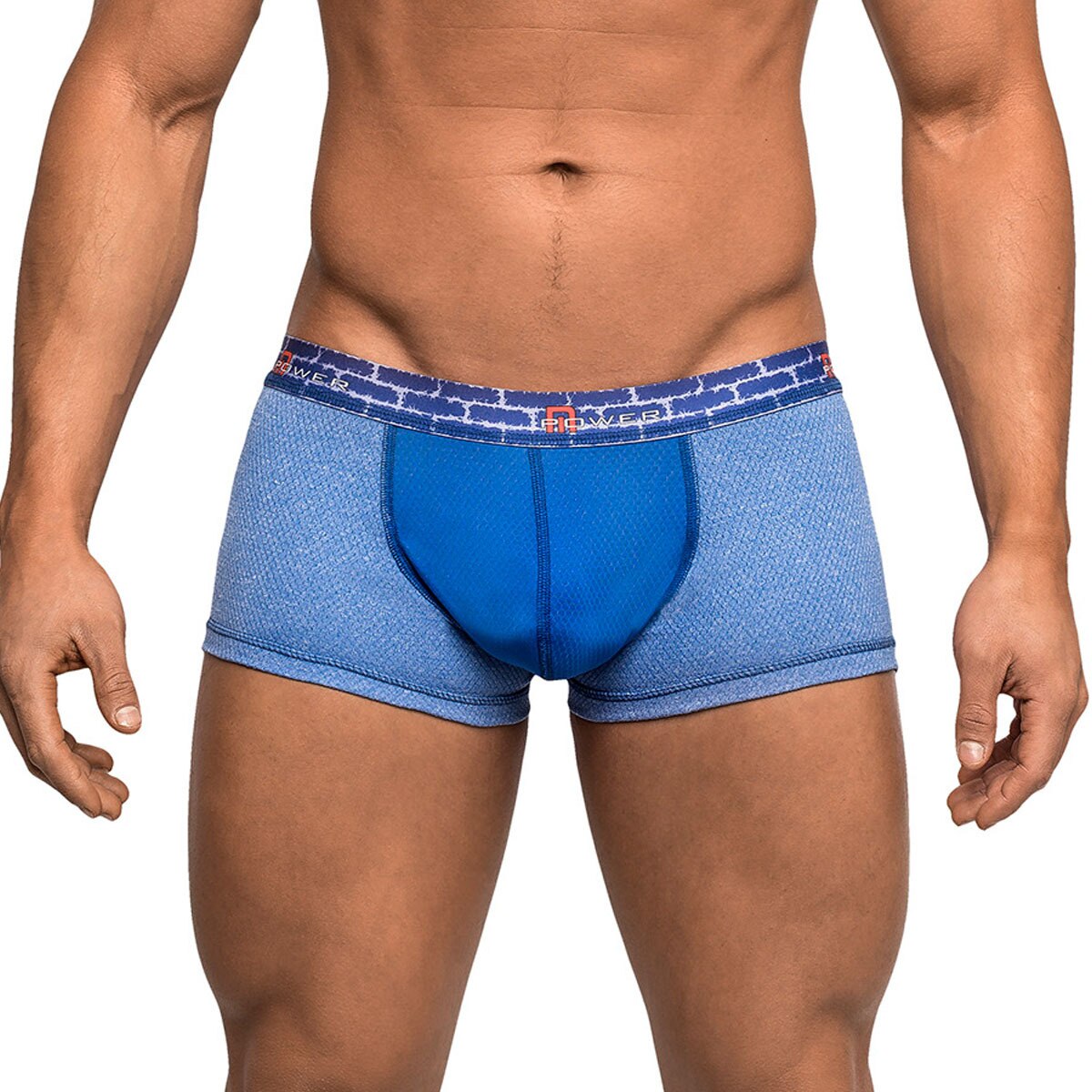 Mens Reversible Mini Boxer Brief Shorts Two Toned Blue