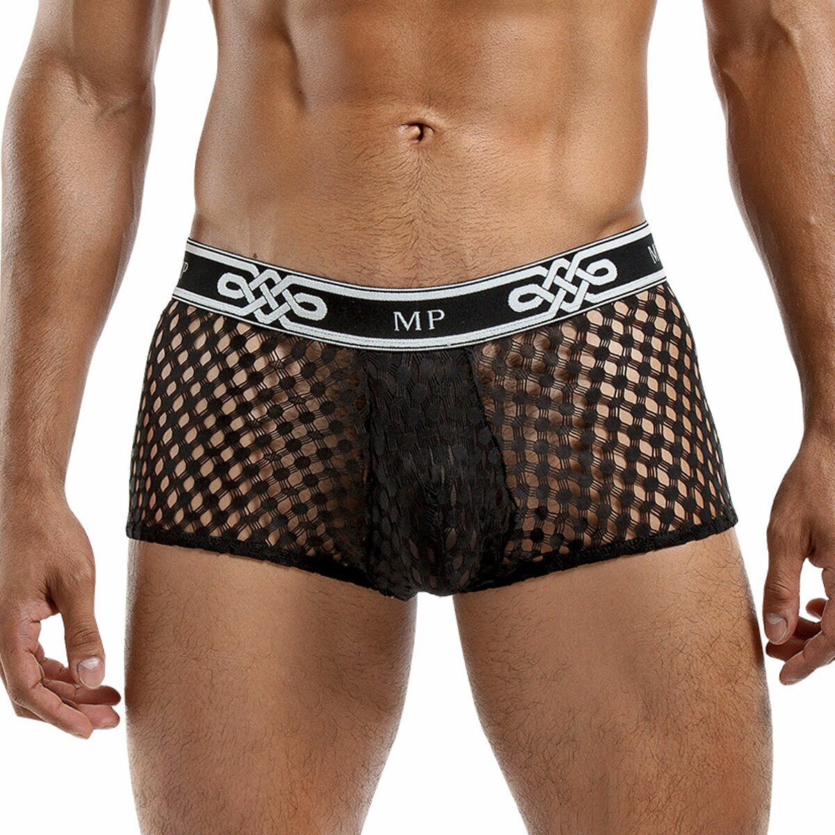 Mens Peep Show Mini Short Black