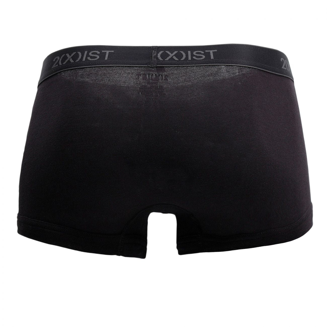 2(X)IST 3102033303 Cotton 3PK No-Show Trunks Black