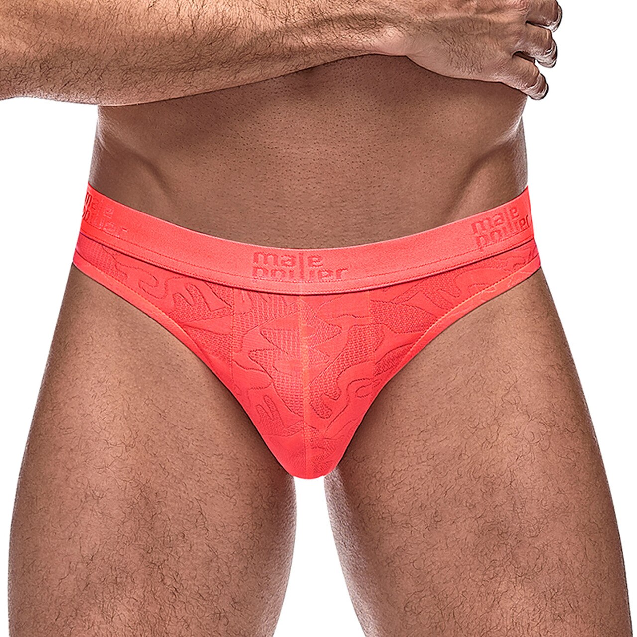 Male Power Impressions Moonshine Jockstrap Bottomless Briefs Coral