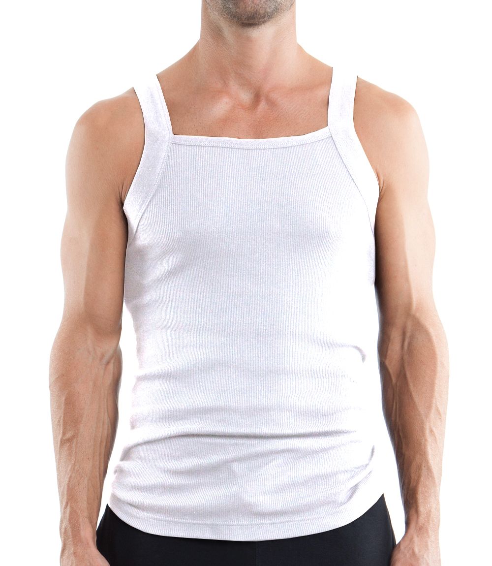 Papi 559102-100 3PK Square Neck Tank White