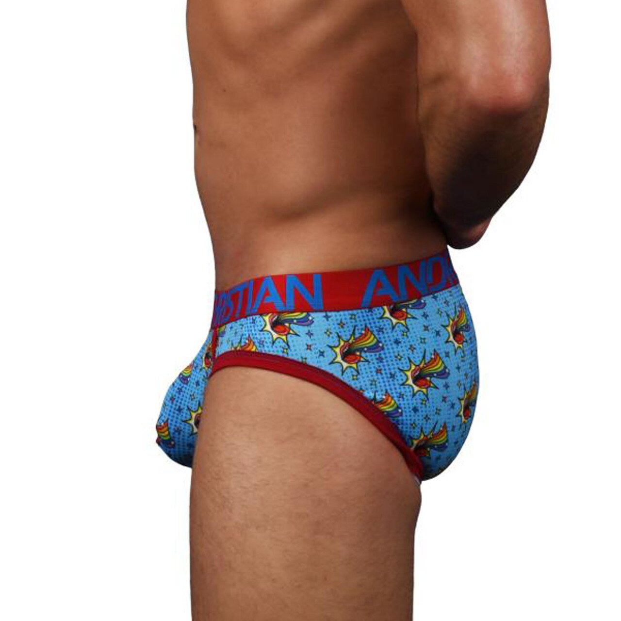 SALE - Mens Andrew Christian Out & Proud Rainbow Bikini Brief