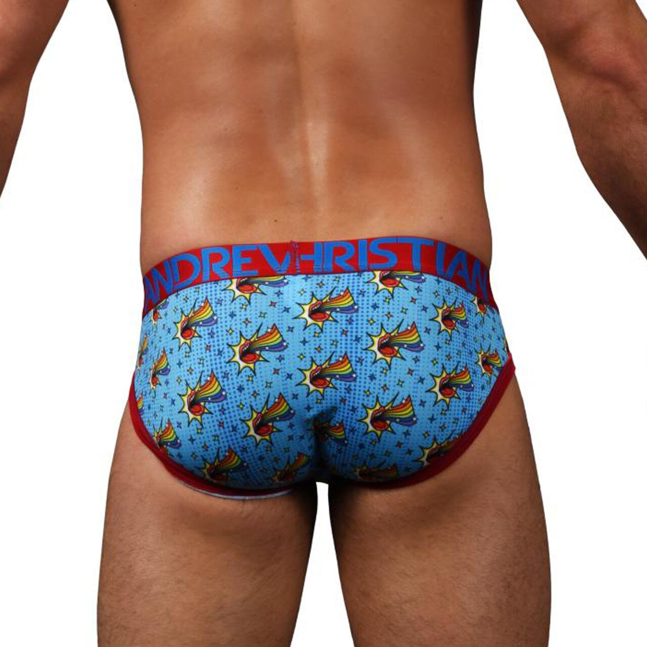 SALE - Mens Andrew Christian Out & Proud Rainbow Bikini Brief