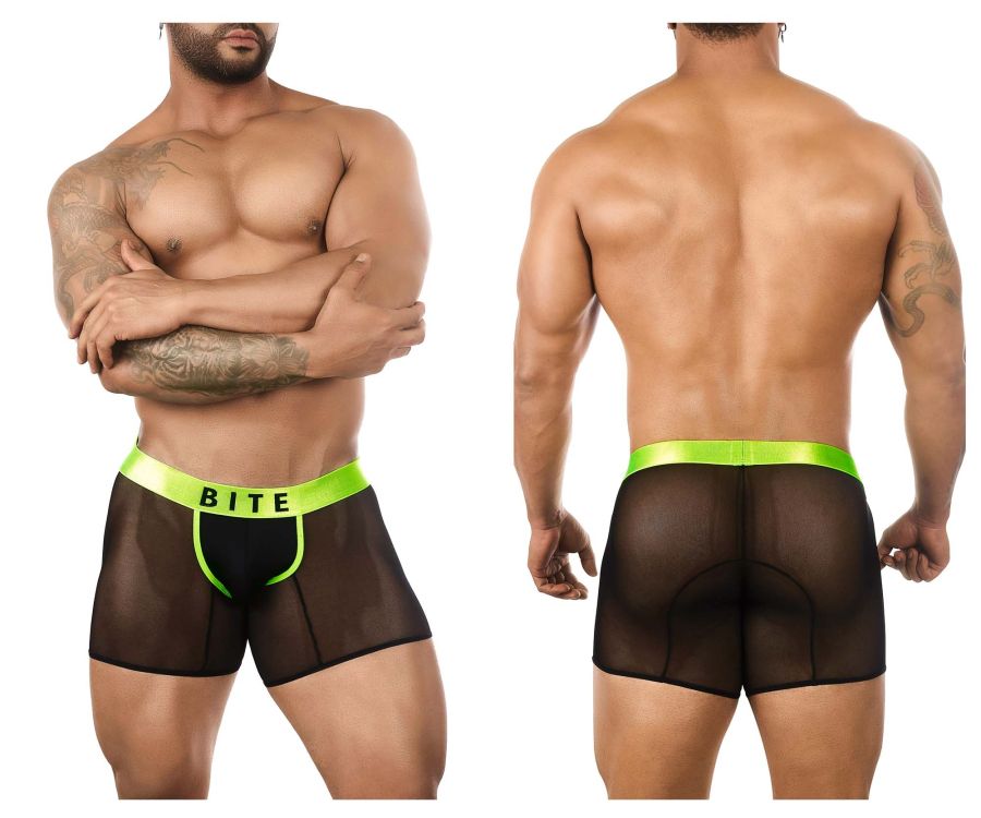 BiteWear BW2023103 Luminous Lime Trunks Black Green