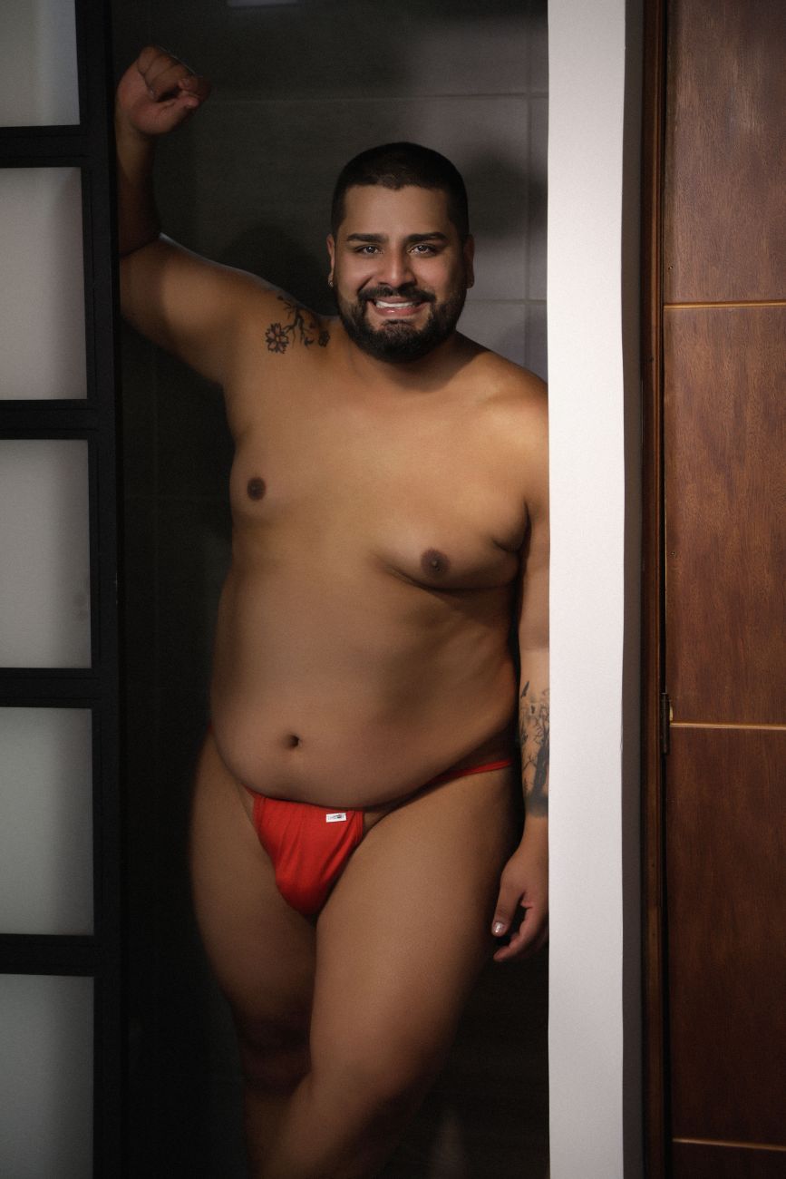 CandyMan 9586X Basic Thong Red Plus Sizes
