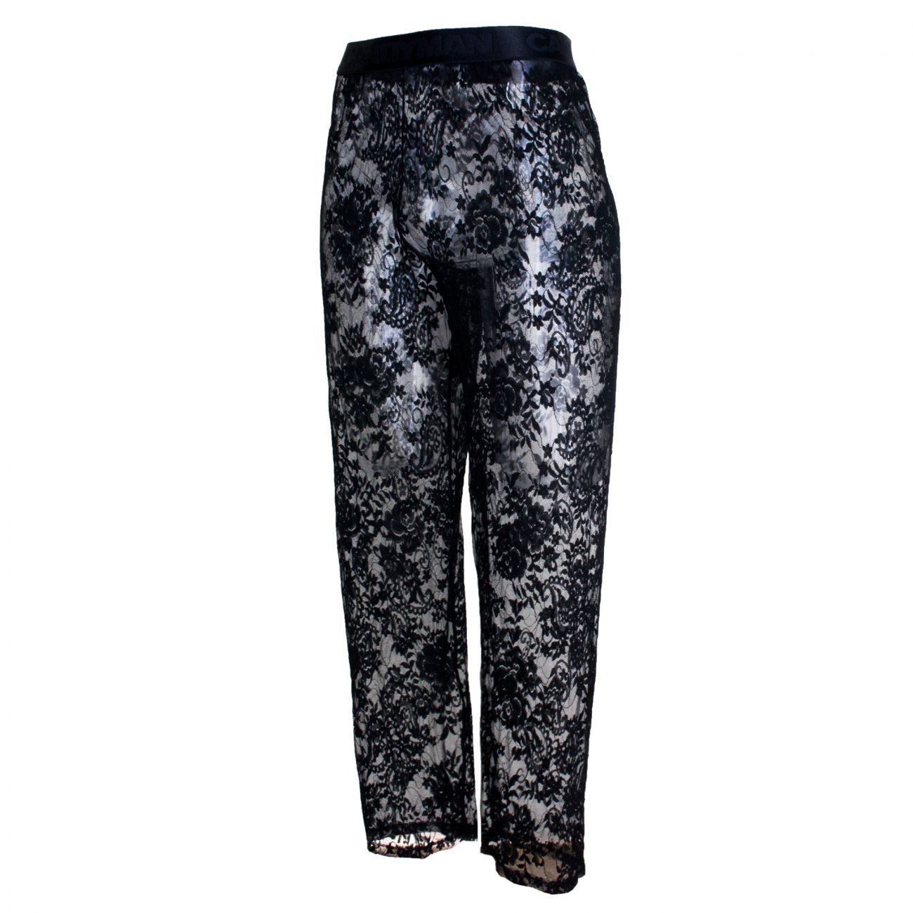 CandyMan 99234X Lace Lounge Pants Black Plus Sizes