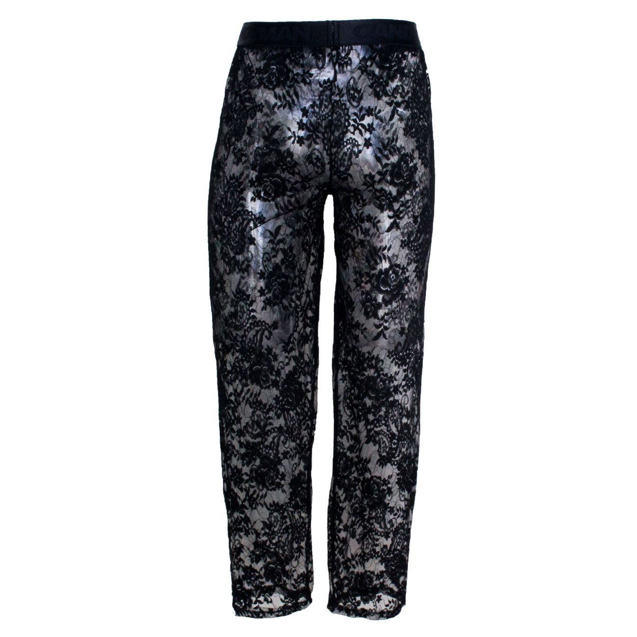 CandyMan 99234X Lace Lounge Pants Black Plus Sizes