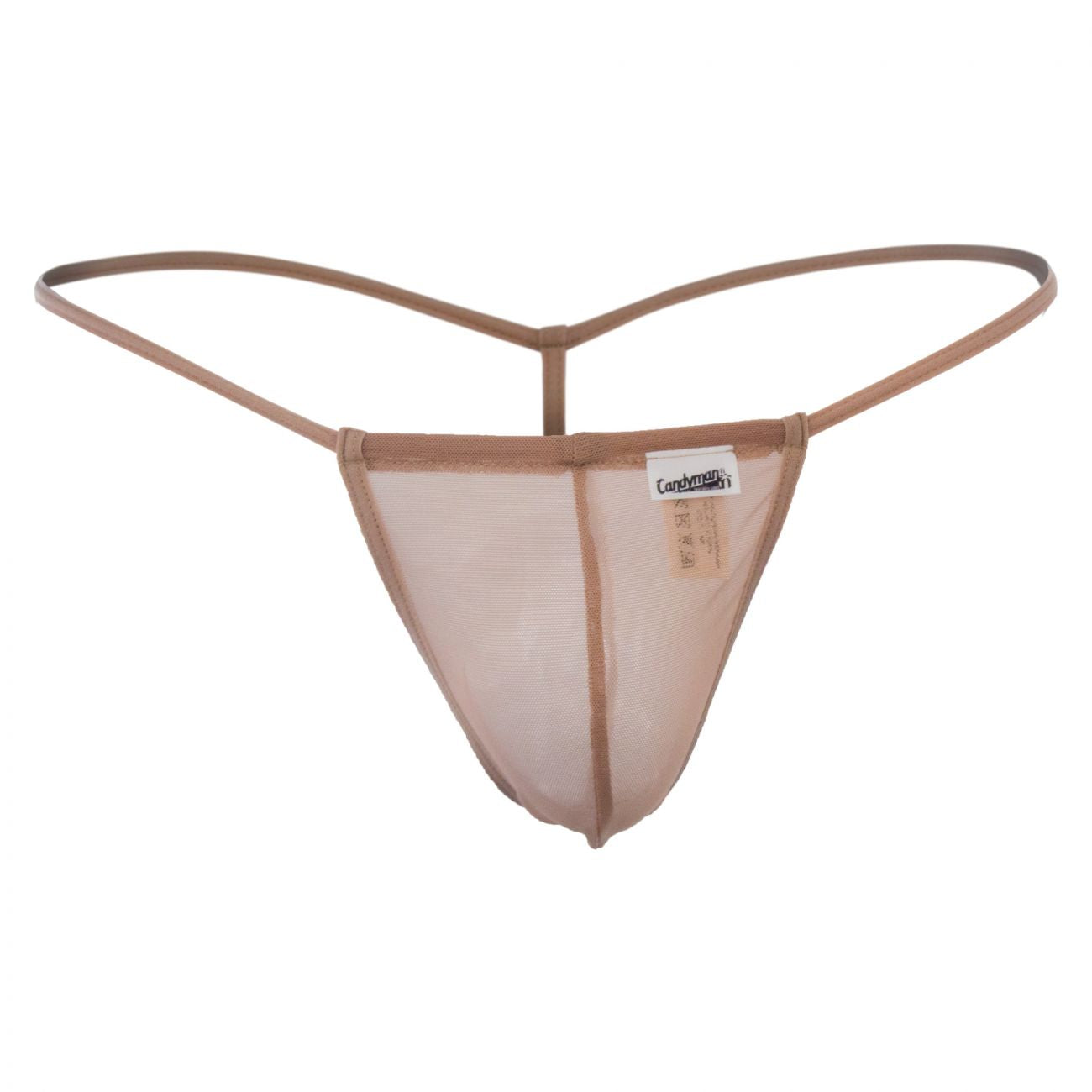 CandyMan 99246X Micro Mesh Thong Beige Plus Sizes