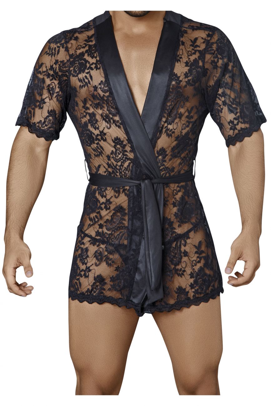 CandyMan 99322 Lace Kimono with Thong