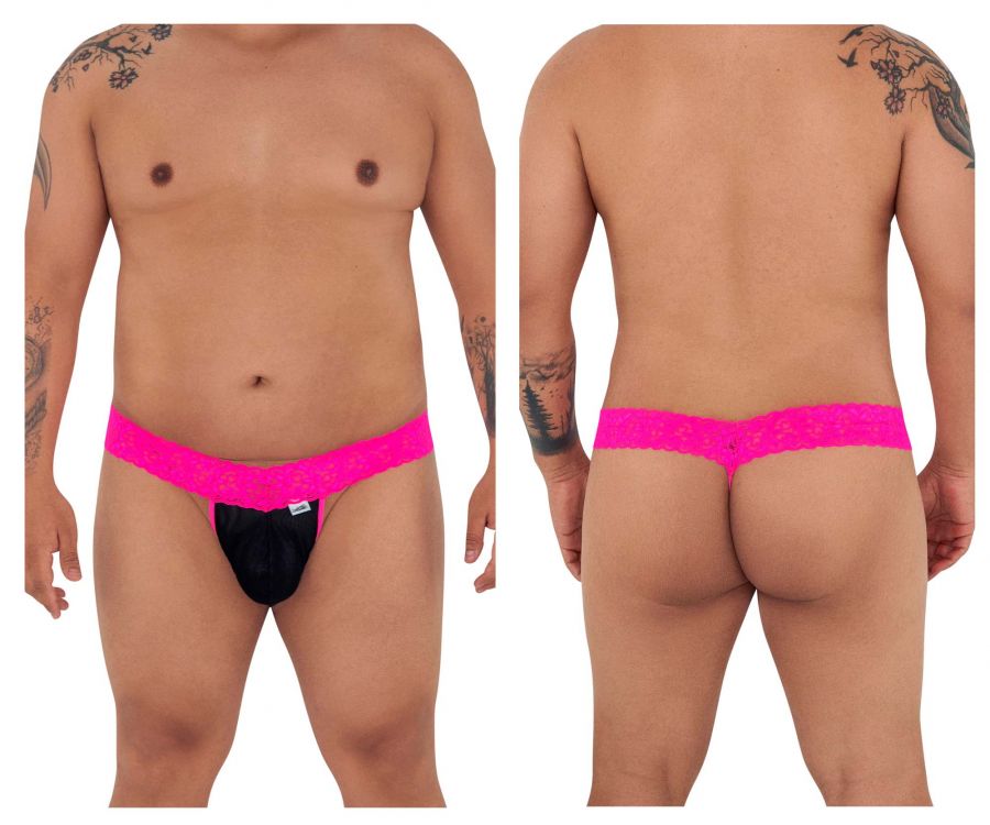 CandyMan 99370X Alluring Thongs Hot Pink Plus Sizes