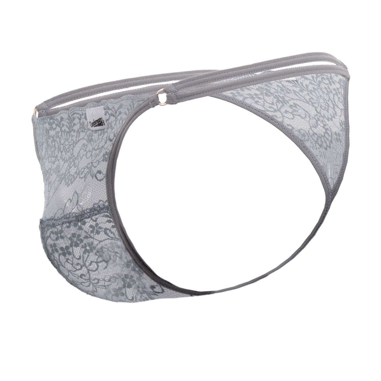 CandyMan 99421X Lace G-String Thongs Gray Plus Sizes