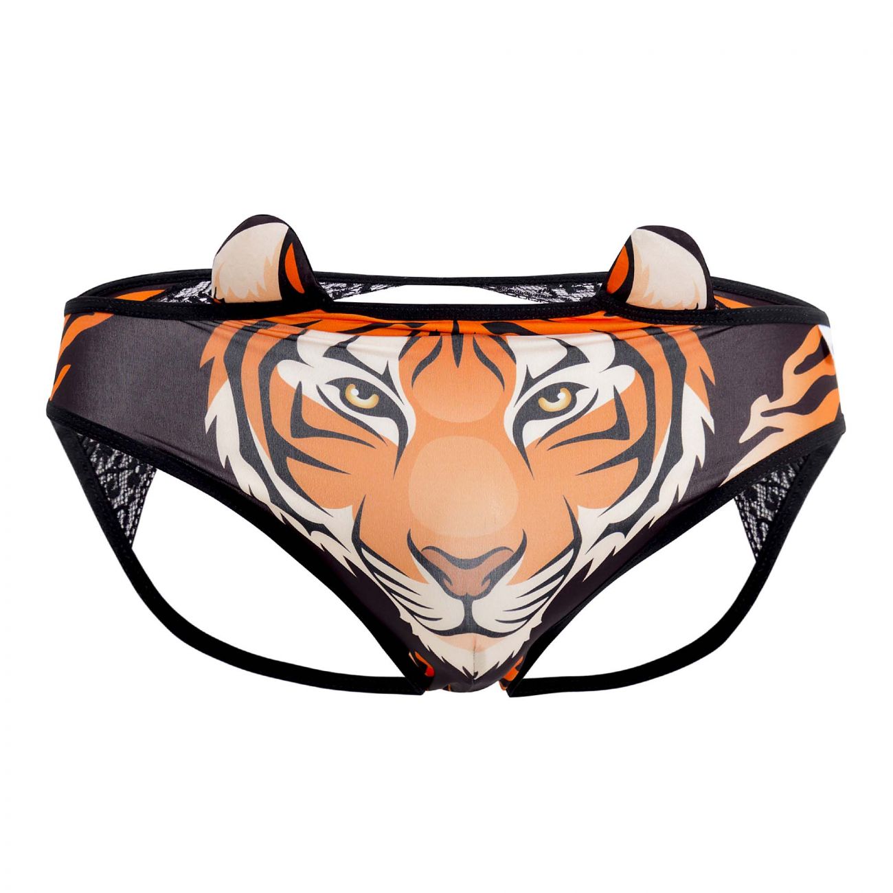 CandyMan 99458X Jockstrap Color Tiger Print Plus Sizes