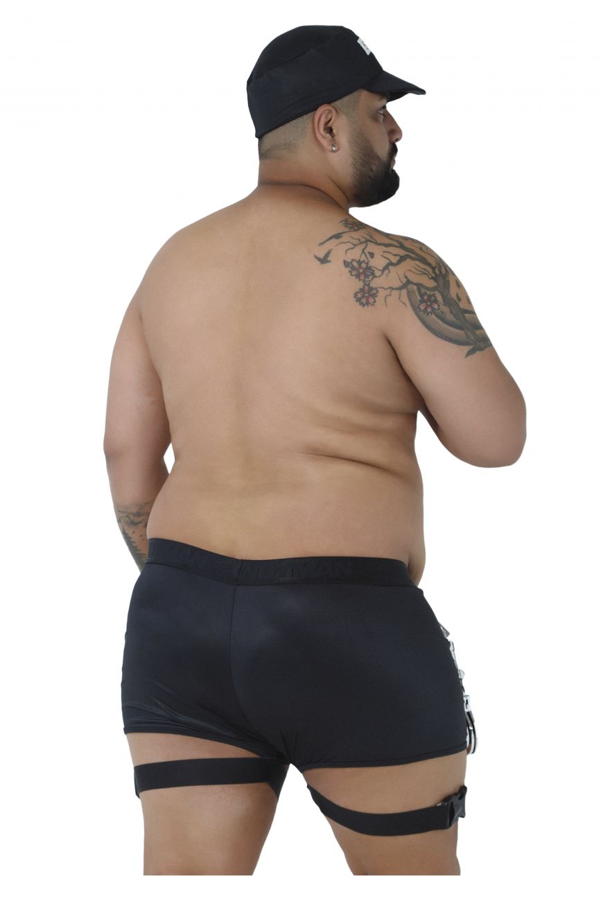 CandyMan 99482X Swat Police Costume Outfit Black Plus Sizes