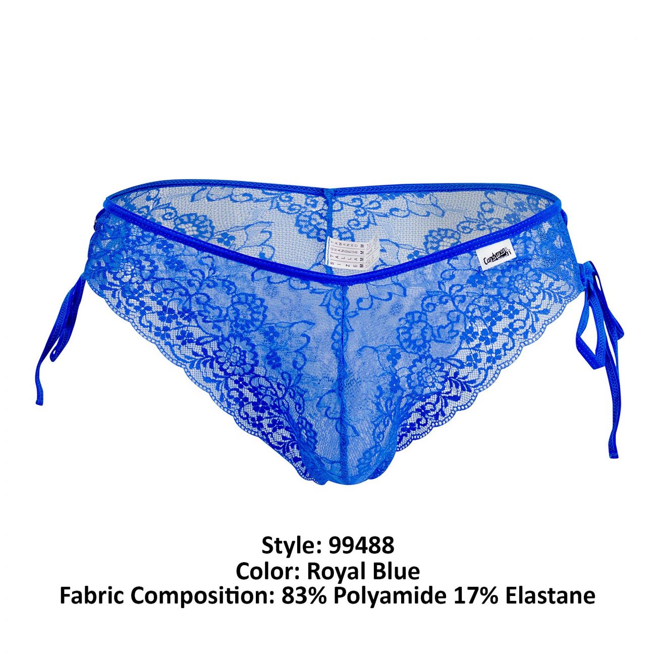 CandyMan 99488 Side Tie Lace Bikini Royal Blue