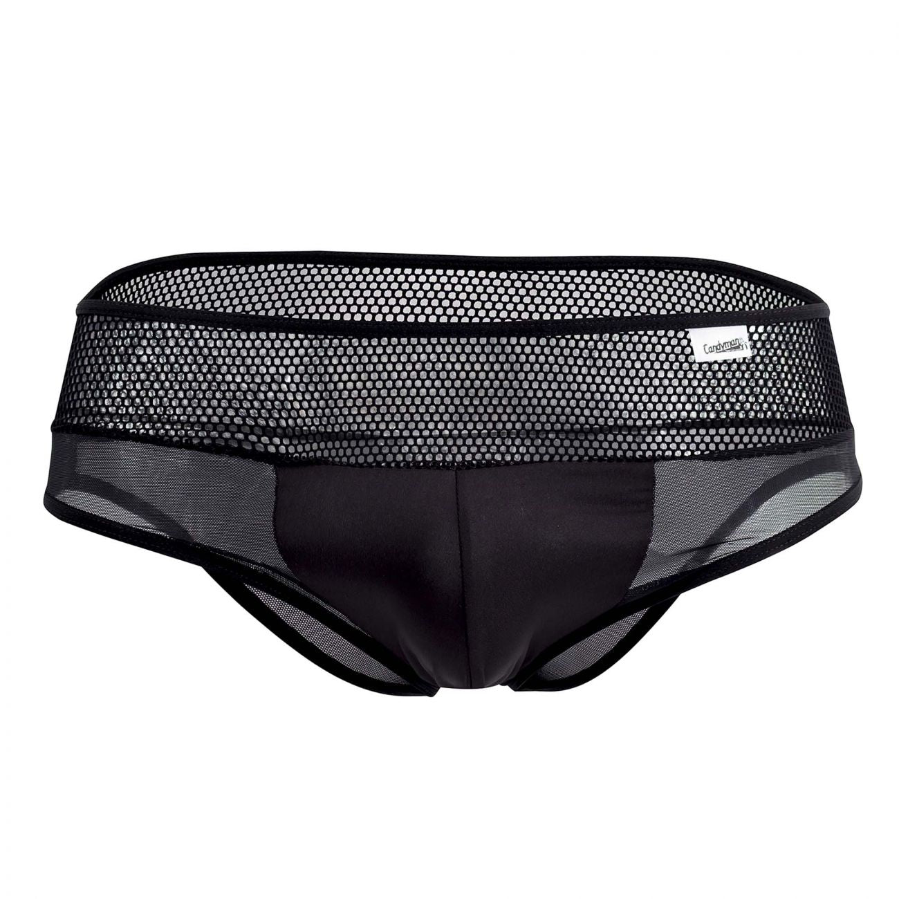 CandyMan 99495X Mesh Briefs Black Plus Sizes