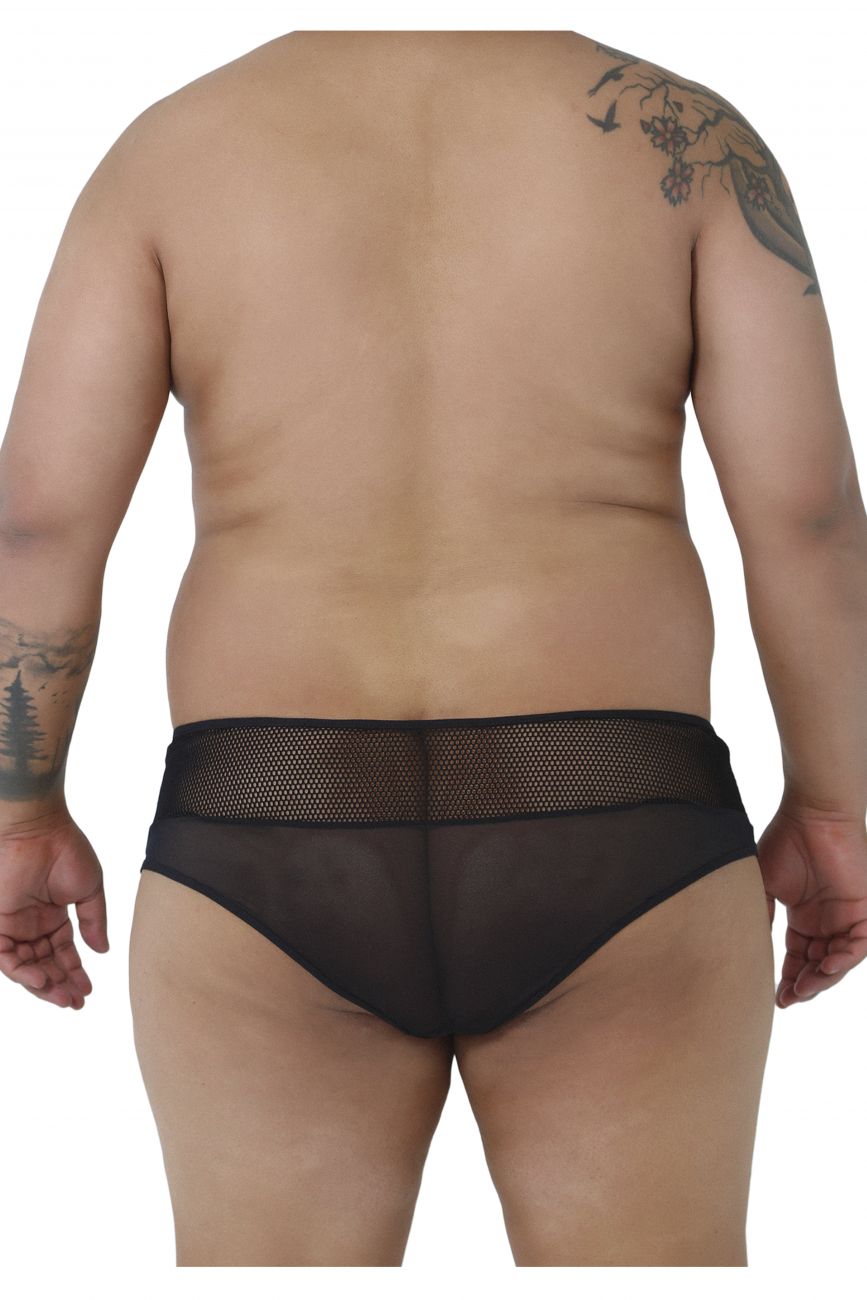 CandyMan 99495X Mesh Briefs Black Plus Sizes