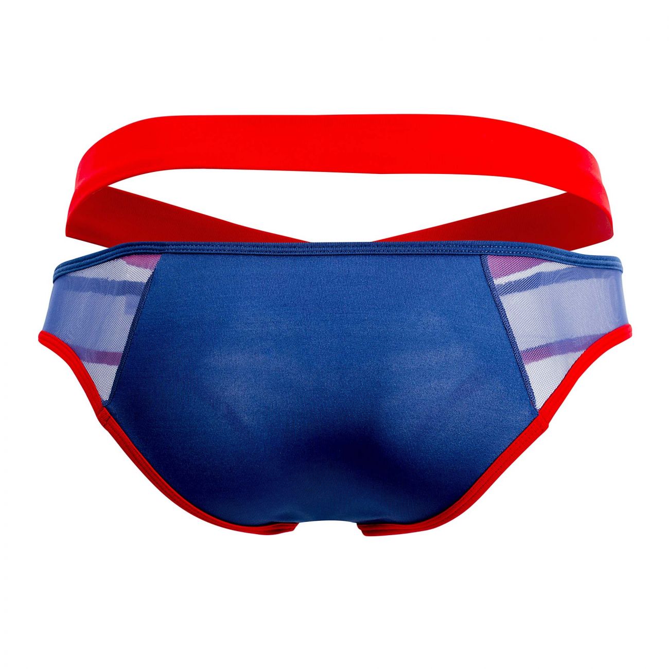 CandyMan 99501 Mesh-Stripes Bikini Navy & Red