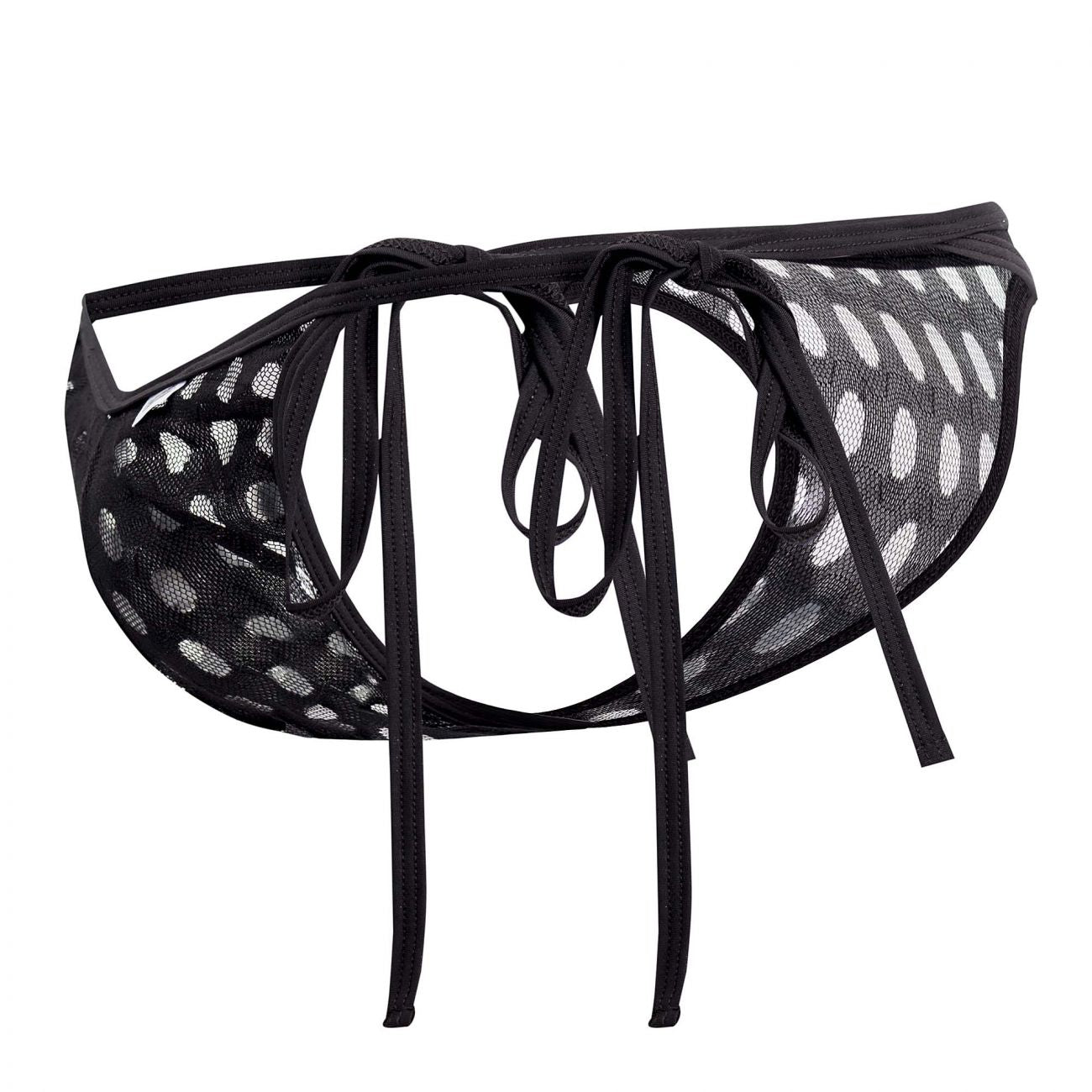 CandyMan 99505 Tie-Side Lace Thongs Black