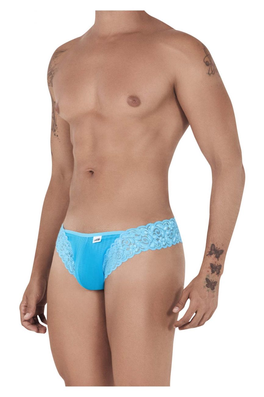 CandyMan 99506 Mesh-Lace Thongs Turquoise