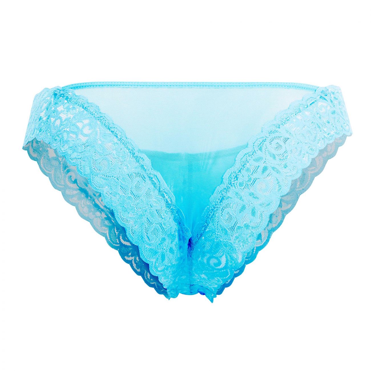 CandyMan 99506 Mesh-Lace Thongs Turquoise