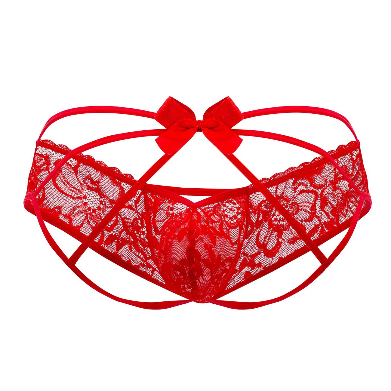 CandyMan 99535 Bow Jockstrap Red