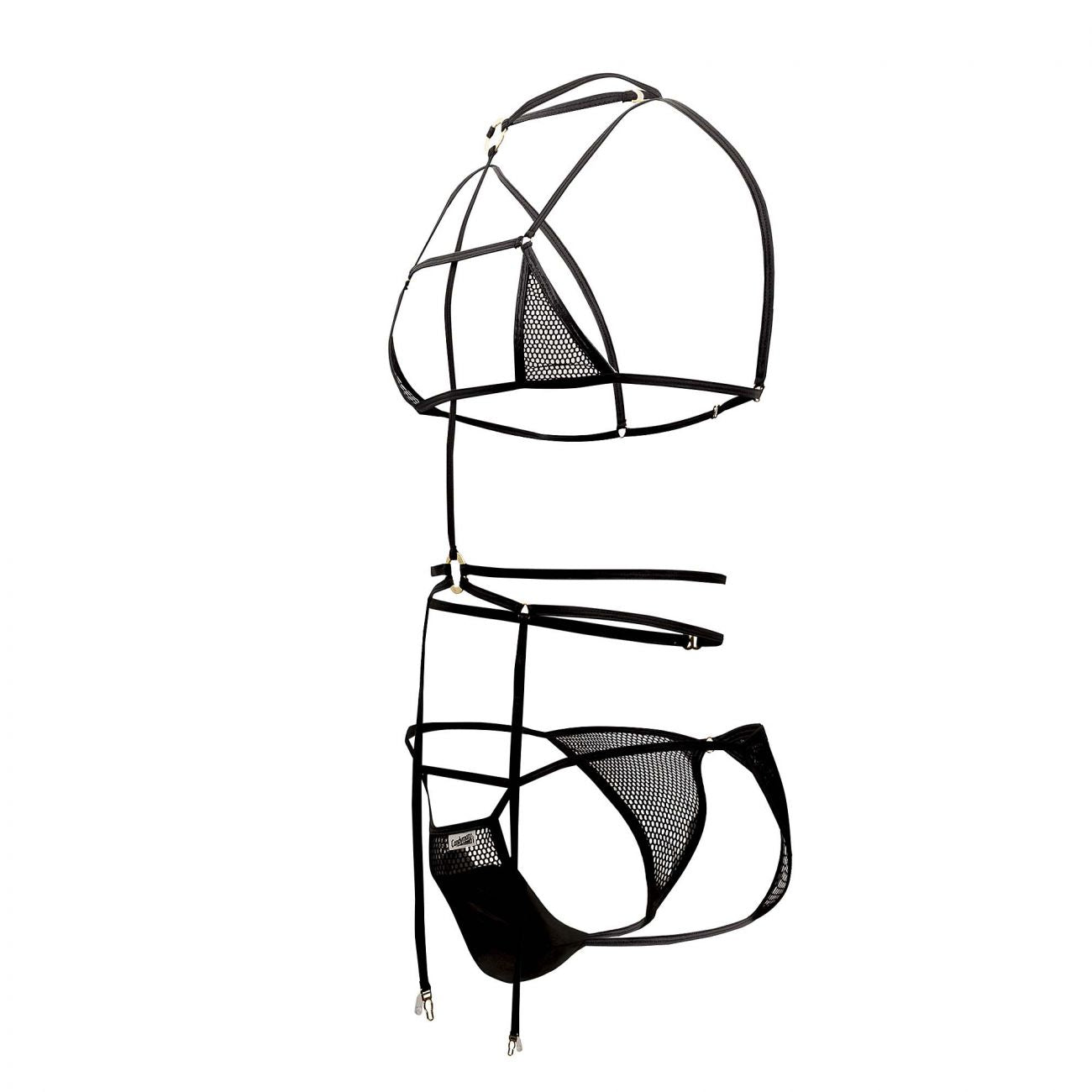 CandyMan 99544 Garter Bodysuit Black