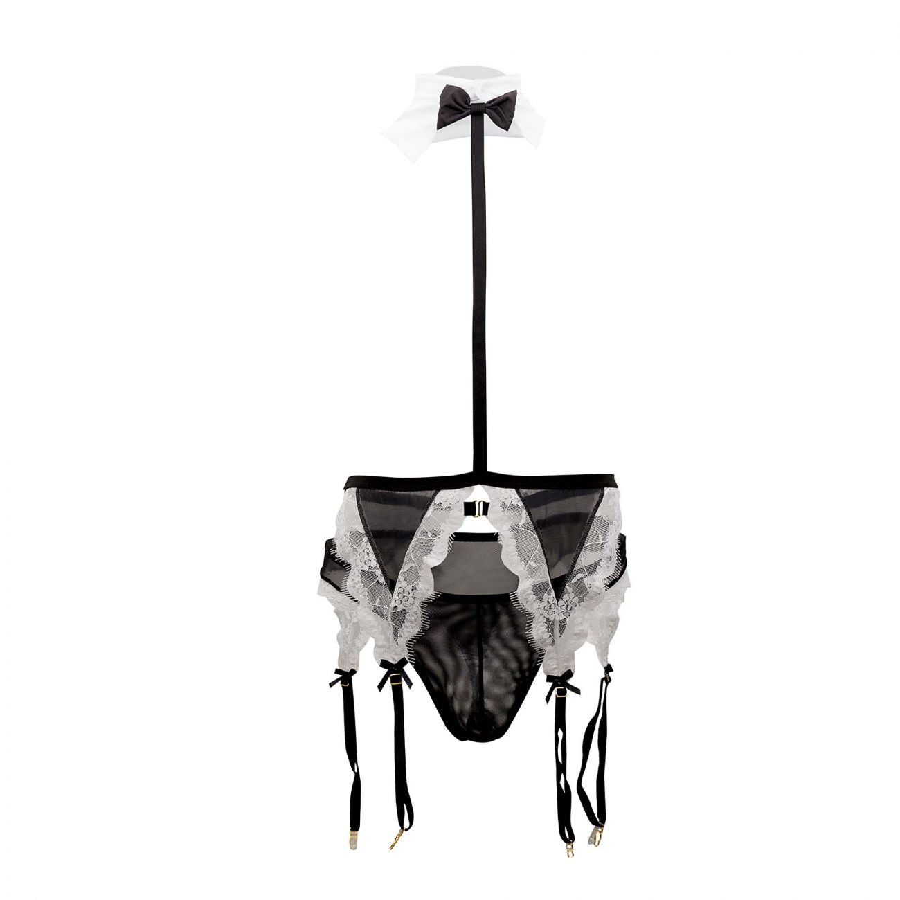 CandyMan 99553 French Maid Costume Outfit Black & White