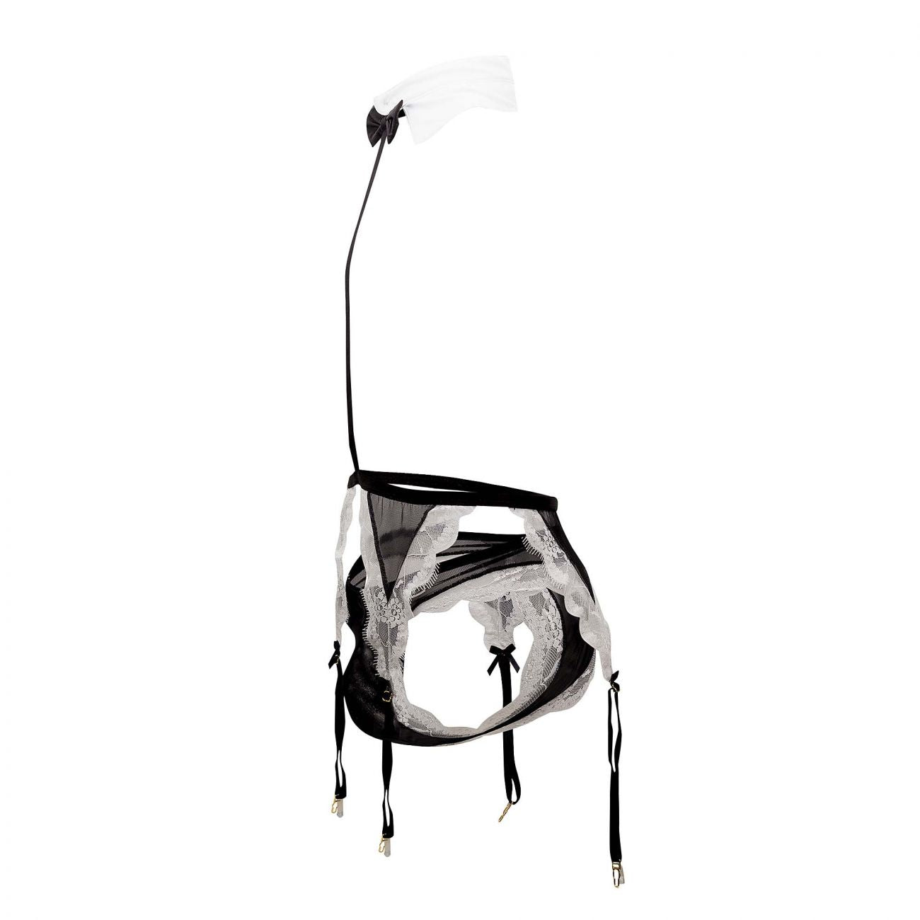 CandyMan 99553 French Maid Costume Outfit Black & White