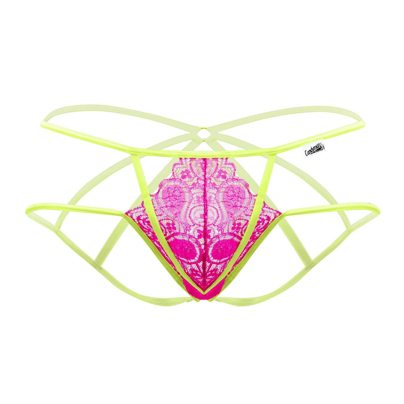 CandyMan 99559 Lace Jockstrap Hot Pink