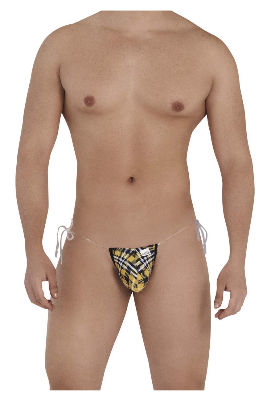 CandyMan 99571 Invisible Strap Micro G-String Yellow Print