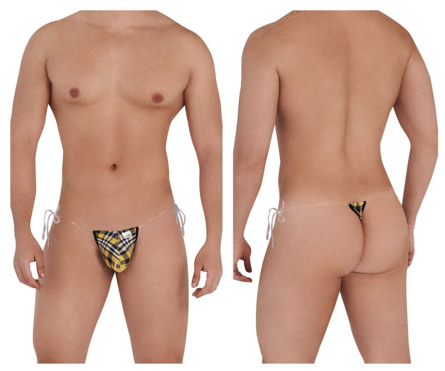 CandyMan 99571 Invisible Strap Micro G-String Yellow Print