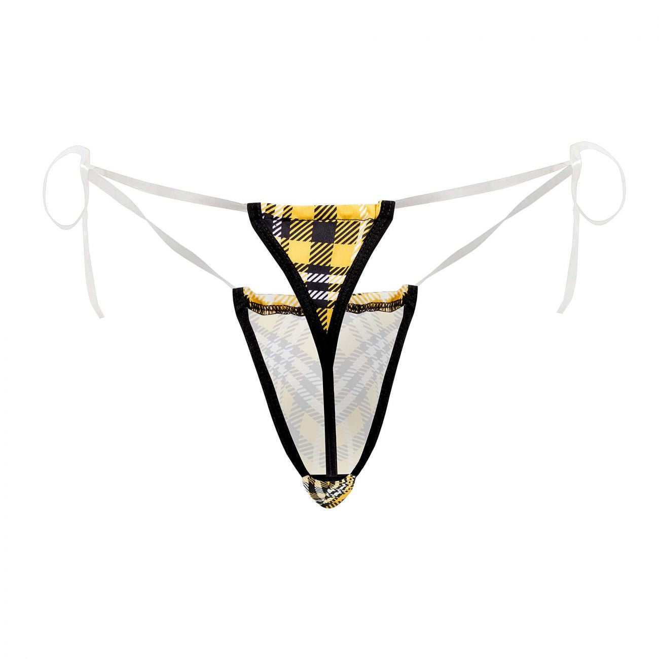 CandyMan 99571 Invisible Strap Micro G-String Yellow Print