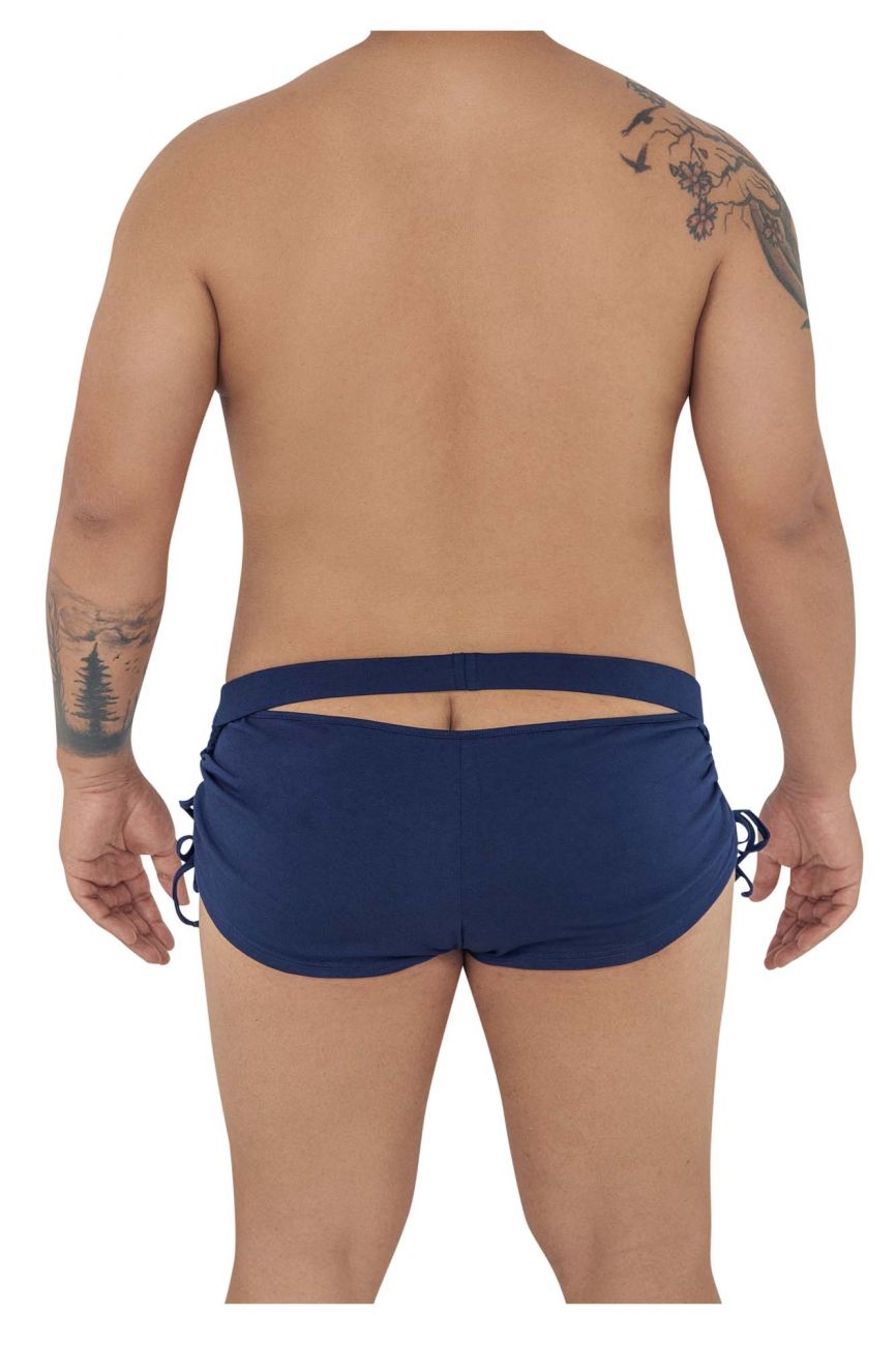 CandyMan 99602X Lounge Pajama Shorts Boxers Navy Plus Sizes