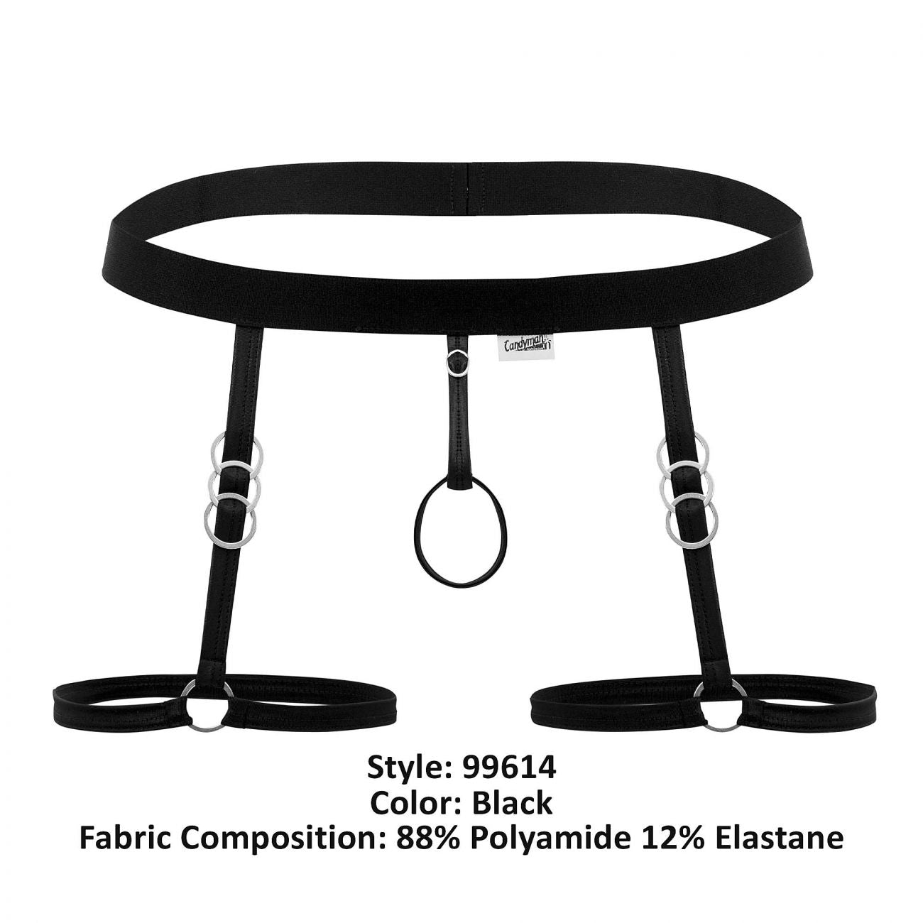 CandyMan 99614 Cock-Ring Garter Black