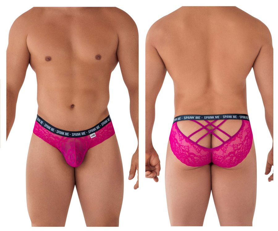 CandyMan 99615 Spank Me Lace Briefs Pink