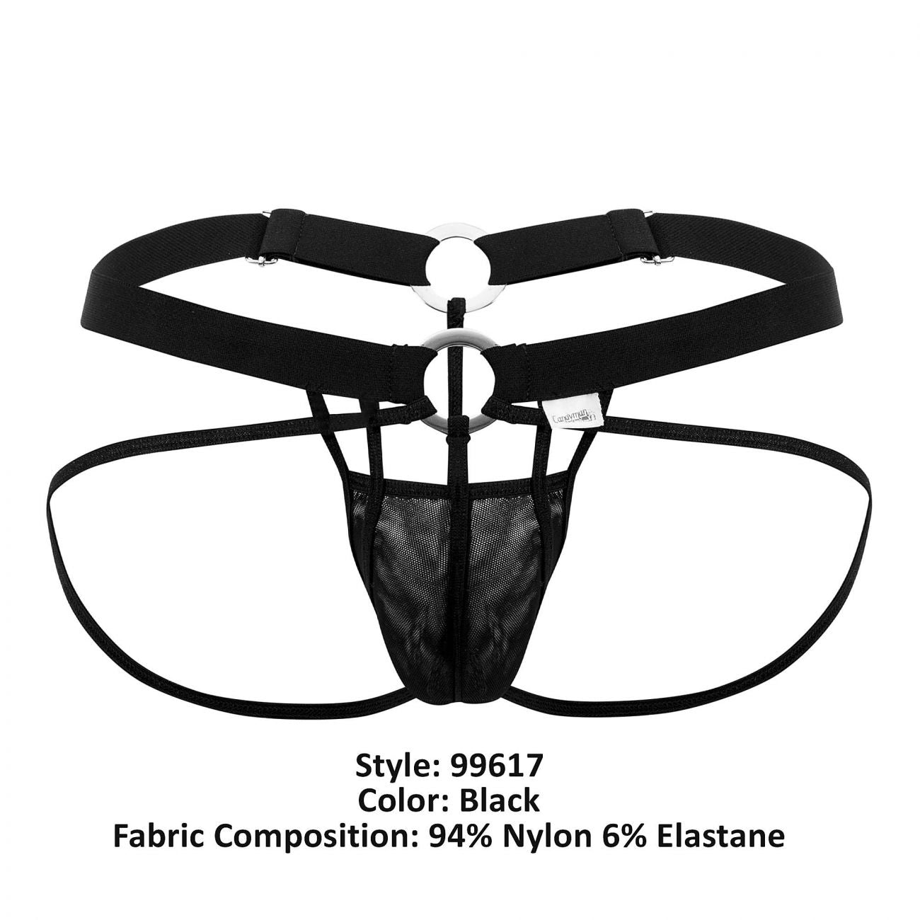 CandyMan 99617 Mesh Cage Jockstrap Black