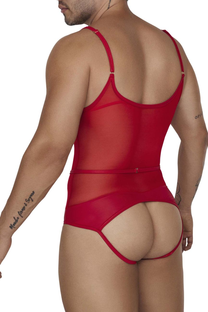 CandyMan 99670 Harness Bodysuit Red