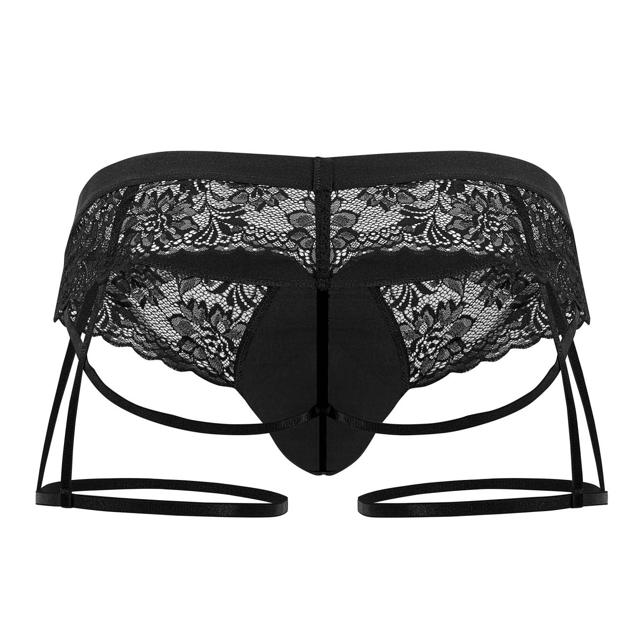 CandyMan 99717 Lace Garter Jockstrap Black