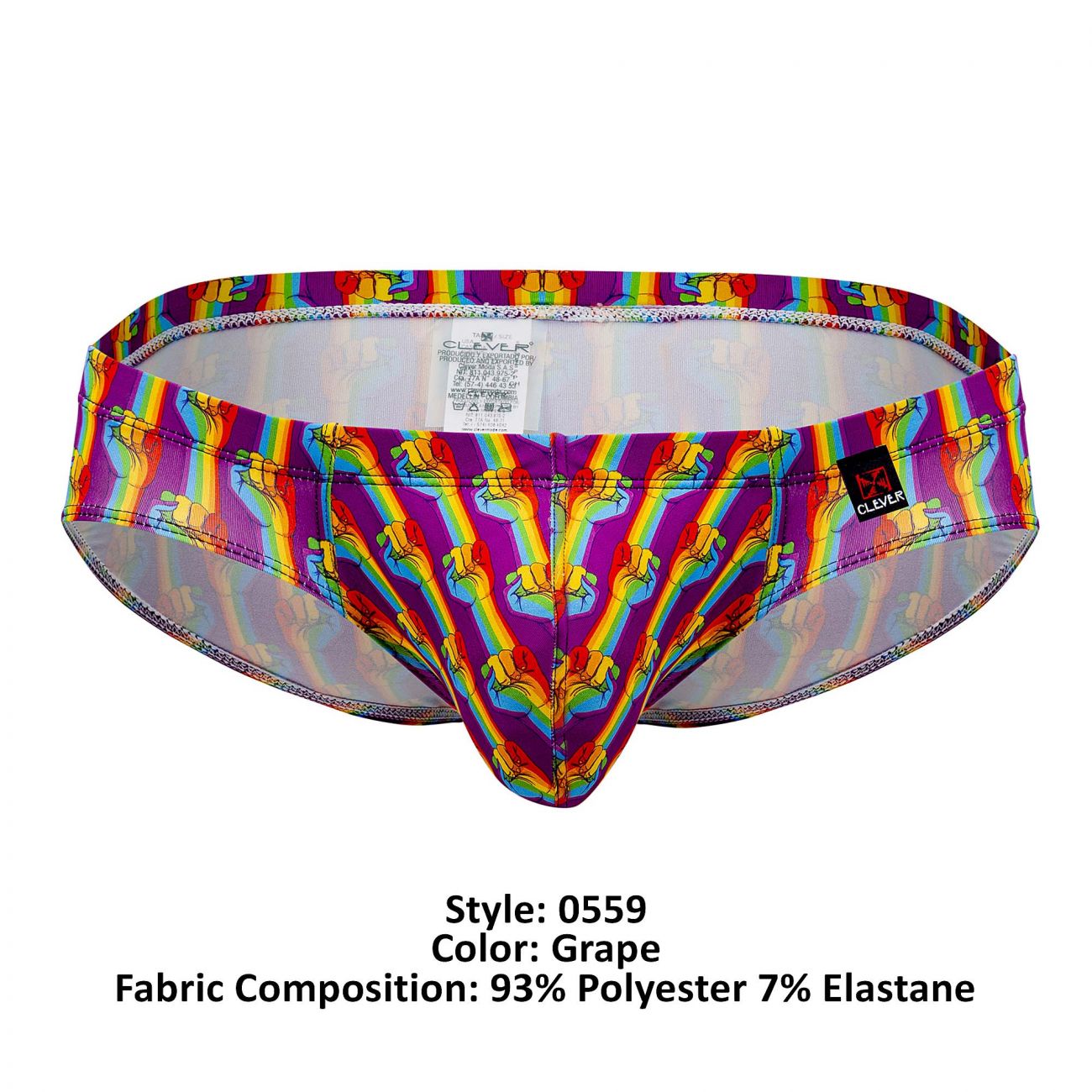 Clever 0559-1 Pride Briefs Rainbow