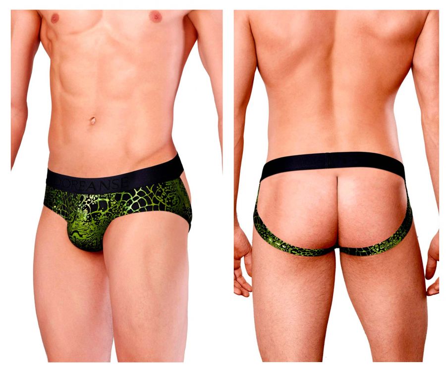 Doreanse 1262-PRN Space Venom Jockstrap Green Printed