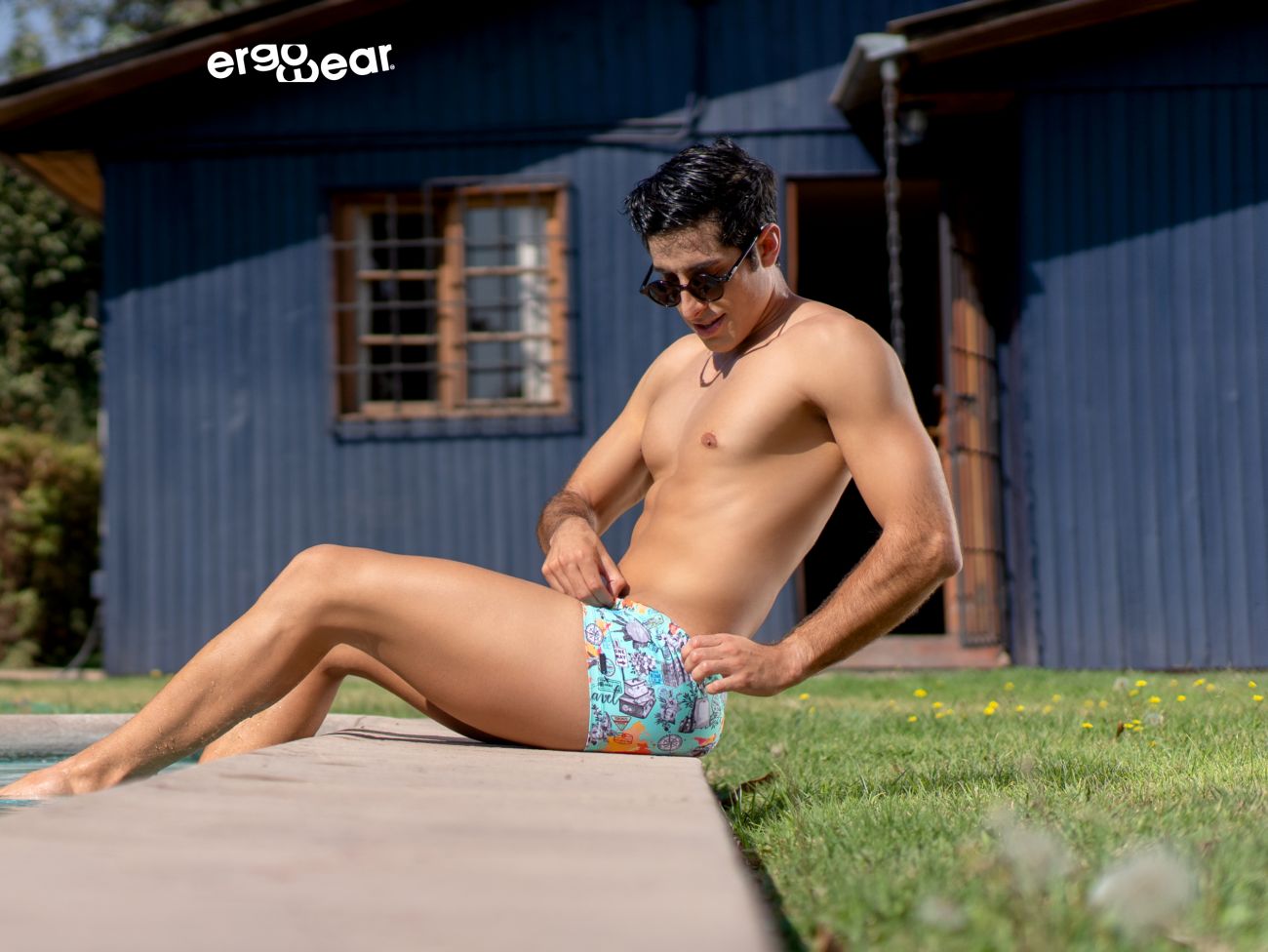ErgoWear EW1063 FEEL Swim Voyager Swim Trunks Turquoise