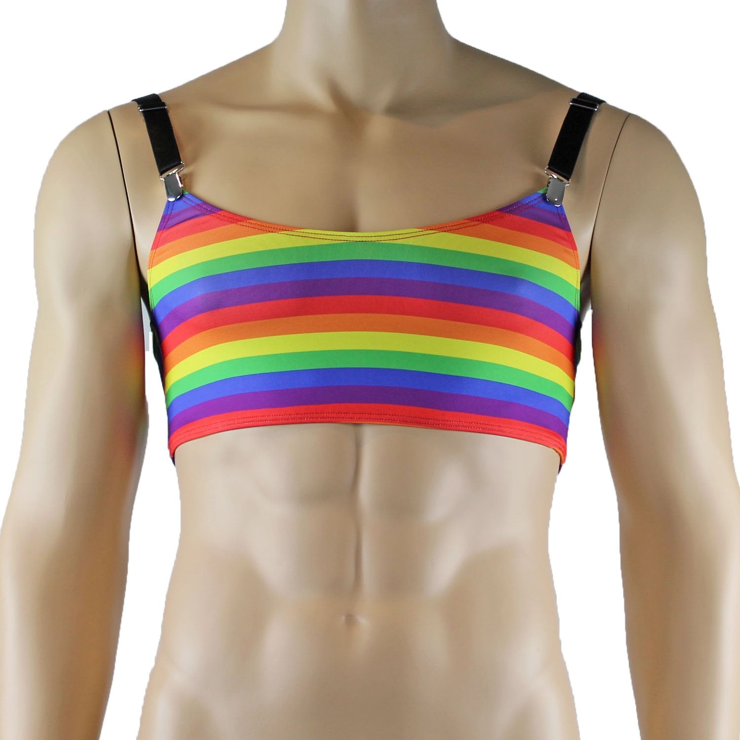 Gay Pride LGBTQ Rainbow Crop Top with Adjustable Straps