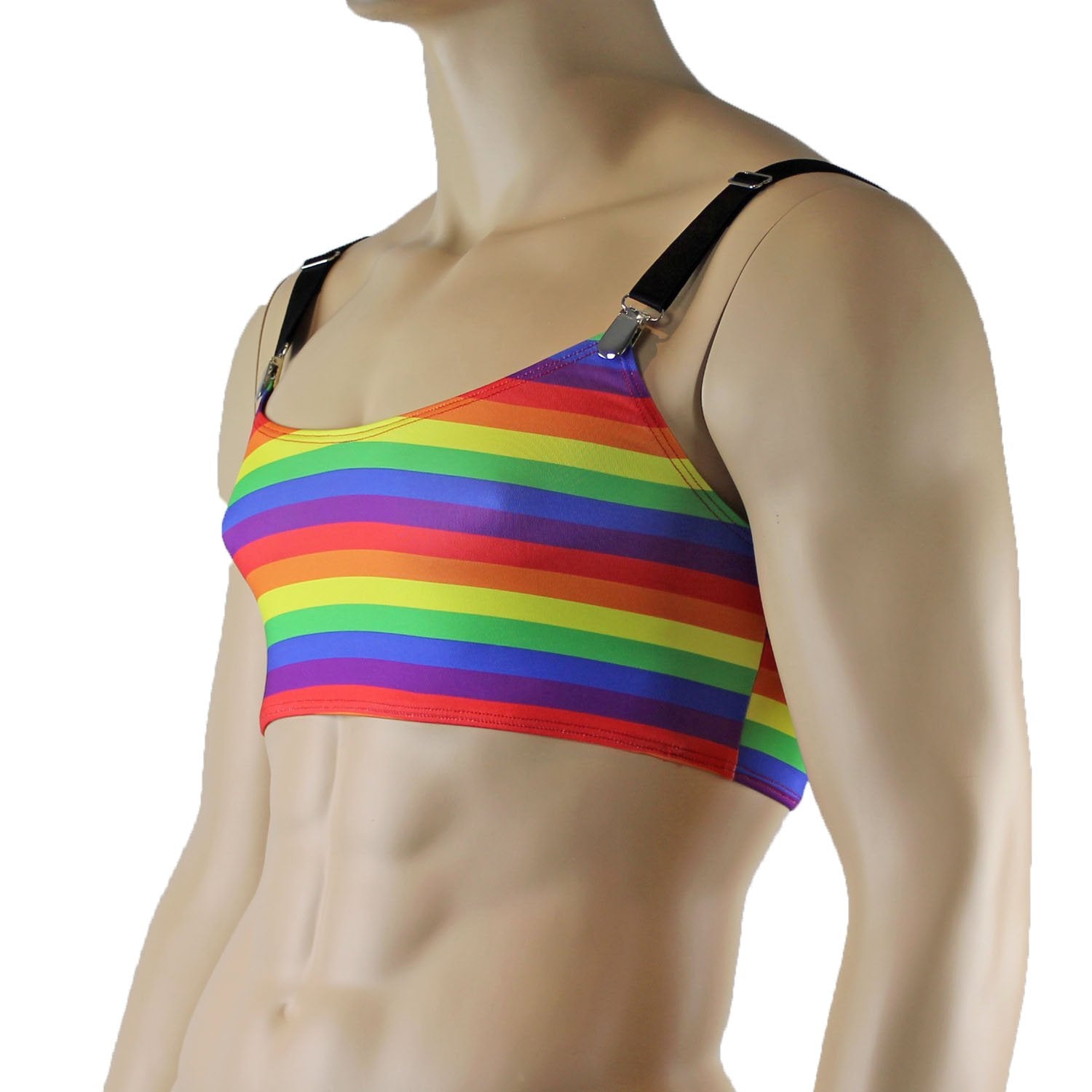 Gay Pride LGBTQ Rainbow Crop Top with Adjustable Straps
