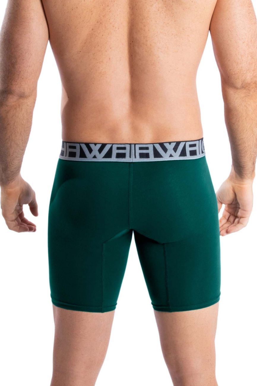 HAWAI 41903 Solid Athletic Boxer Briefs Green