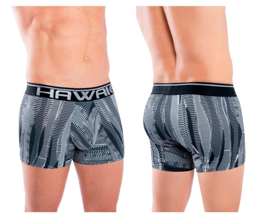 HAWAI 42121 Printed Athletic Trunks Black